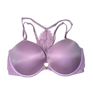 Victoria’s Secret Very Sexy Push Up Lace Racerback Bra Lavender 36D purple NWT